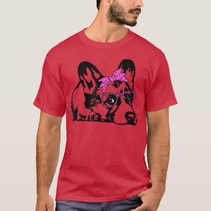 Camiseta Corgi Dog With Bandana Glasses -440