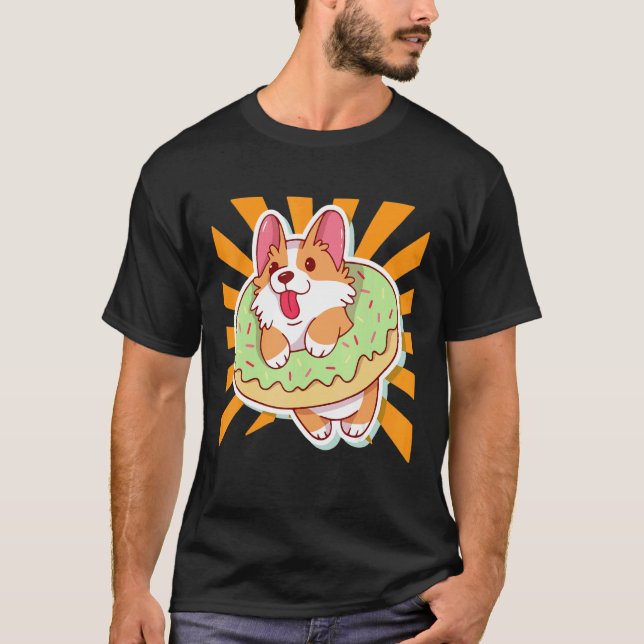 Camiseta Corgi Donut Fofo (Frente)