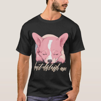 Camiseta Corgi Dormindo Não perturbe roupa feminina