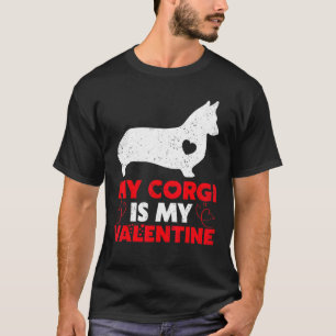 Camiseta Corgi É Meu Namorado Corgi Dia dos Namorados