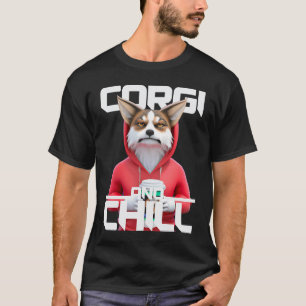 Camiseta Corgi E Relaxar Na Pausa Para Café