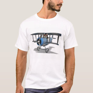 Camiseta Corgi em um avião
