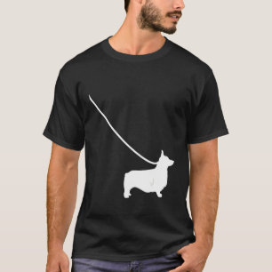 Camiseta Corgi Em Um Cachorro De Leash Pet Mãe Pai Cute