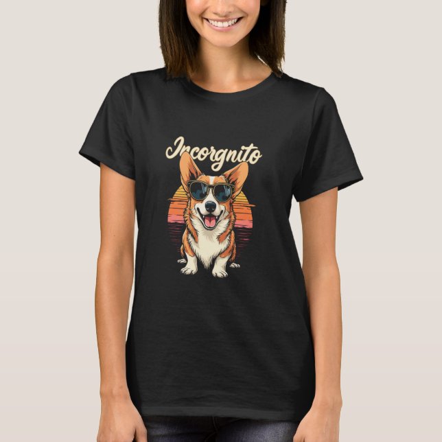 Camiseta Corgi Engraçado Incógnito (Frente)