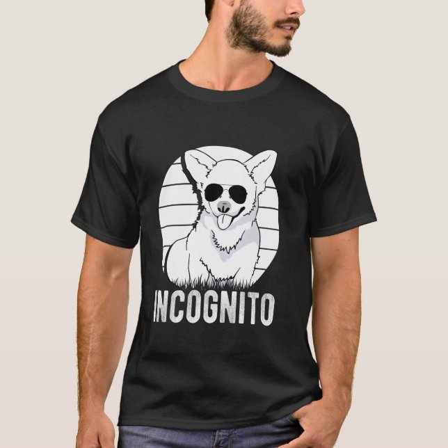 Camiseta Corgi Engraçado INCÓGNITO (Frente)