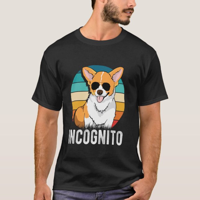 Camiseta Corgi Engraçado INCOGNITO (Frente)