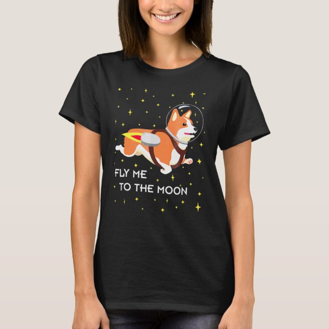 Camiseta Corgi Espacial Lindo Cachorrinho (Frente)