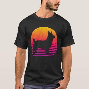 Camiseta Corgi Estilo Vintage Retro dos Anos 80
