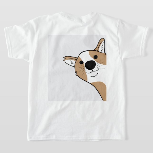 Camiseta Corgi Face (Postura das costas)
