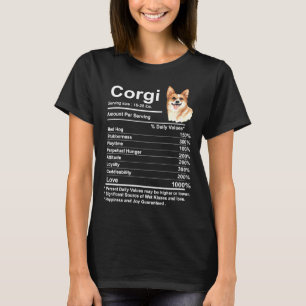 Camiseta Corgi Facts Nutrition Funny Corgi Mama Dog 675