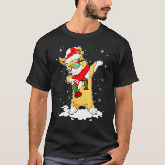 Camiseta Corgi Fazendo Dabbing Natal Amante de Cachorro