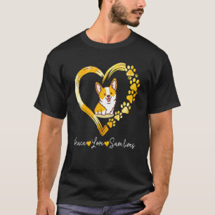 Camiseta Corgi Fofo Com Coração Salva Vidas