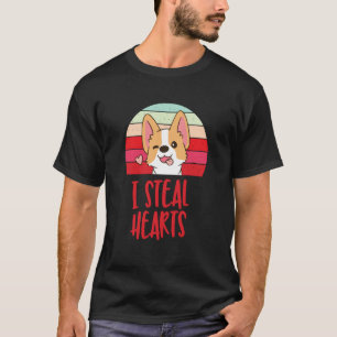 Camiseta corgi fofo eu roubo corações