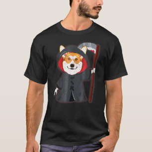 Camiseta Corgi Galês Ceifador de Halloween Cachorro