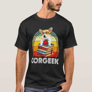 Camiseta Corgi Geek Corgeek Livro Cão Nerd
