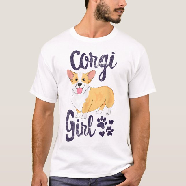 Camiseta Corgi Girl Puppy Mãe Cachorro Mama Dom (Frente)