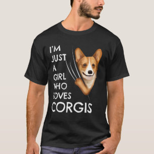 Camiseta Corgi Girls Outfit Apenas Uma Menina Que Ama Cor
