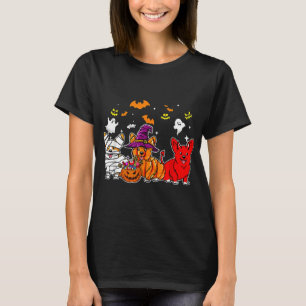 Camiseta Corgi Happy Halloween Mummy Witmy Demon Corgi