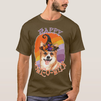 Camiseta Corgi Happy Howloweenengraçada Cachorro de Hallowe