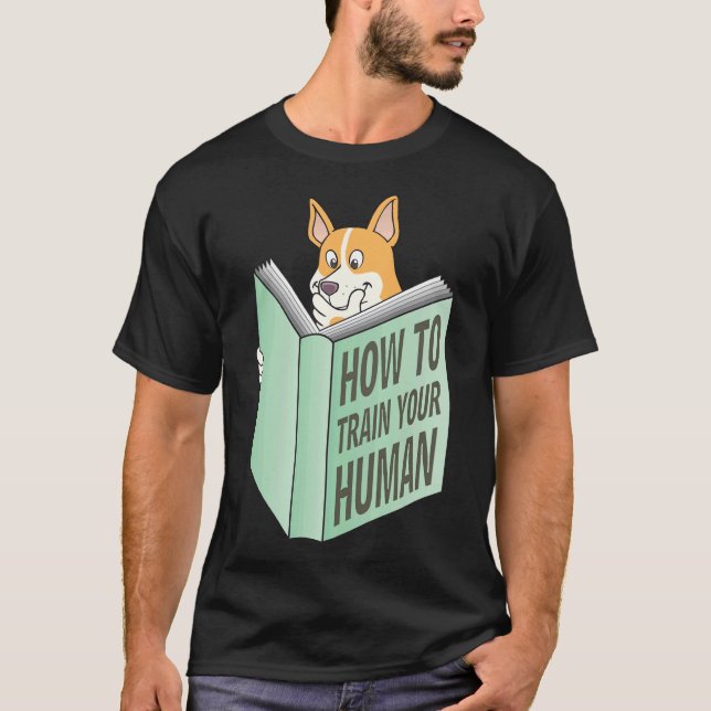 Camiseta Corgi How To Train Your Human (Frente)