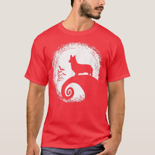 Camiseta Corgi Howling In Moon Light Para Cachorros Hallowe