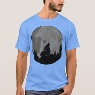 Camiseta Corgi Howling Moon Dog Funny Women Doggy Moon Love