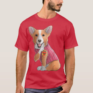 Camiseta Corgi I Love Mãe Tattoo Dog Engraçado Dia de as mã