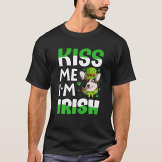 Camiseta Corgi Irlandês do Dia de Patrick - Beije-me Sou Ir