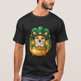 Camiseta Corgi Leprechaun Pot of Gold St. Patrick’s Day T