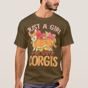 Camiseta Corgi Lover Women Dog Owner Just A Girl Who Loves 