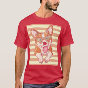 Camiseta Corgi Loverretro Vintage Sunset Corgi Bree
