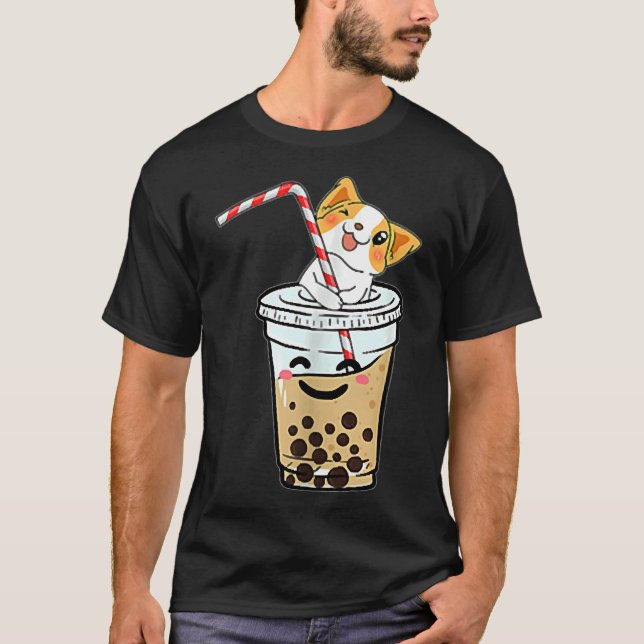 Camiseta Corgi Loves Bubble Tea (Frente)