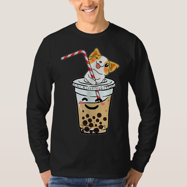 Camiseta Corgi Loves Bubble Tea (Frente)