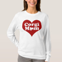 Corgi Mãe Coração Vermelho