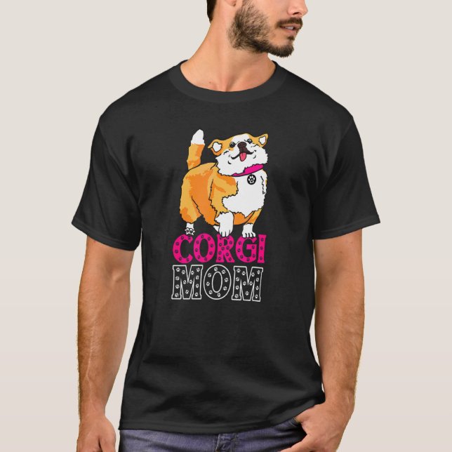 Camiseta Corgi Mãe Derpy Corgo Caminhando (Frente)