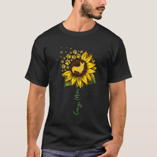 Camiseta Corgi Mãe Girassol Corgi Sobrescante Presente Cach