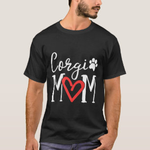 Camiseta Corgi Mãe Mulheres Cachorrinho Coração Amor Cachor