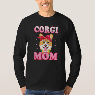 Camiseta Corgi Mãe Por Adorar Proprietários De Corgis