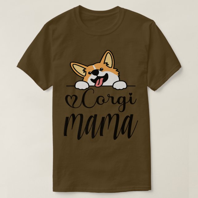 Camiseta Corgi Mama Corgi Mãe Cachorro Lover-550 (Frente do Design)