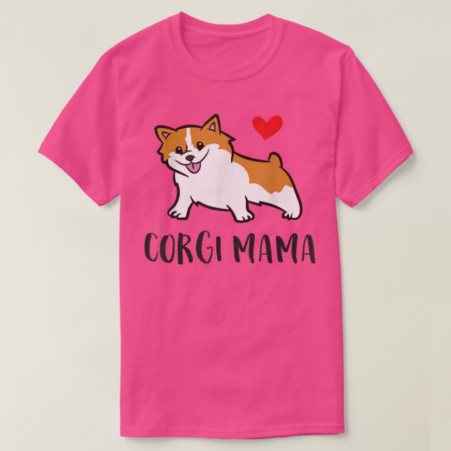 Camiseta Corgi Mama Cute Welsh Corgi (Frente do Design)