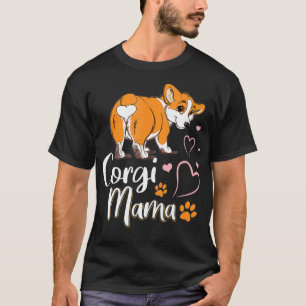 Camiseta Corgi Mama Funny Corgi Cães Mãe Kawaii Summer Corg