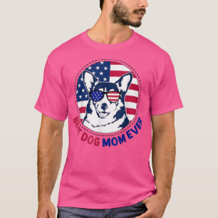 Camiseta Corgi Melhor Cachorro Mãe Alguma Vez Retro USA Fla