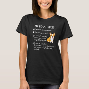 Camiseta Corgi Minhas Regras do Corgi Cachorrinho