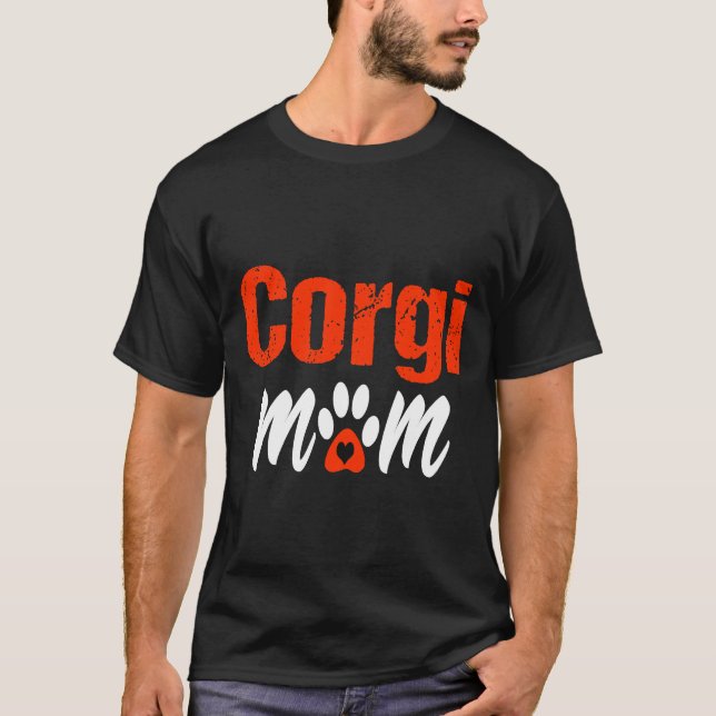 Camiseta Corgi Mom Mother X S Day Dog  Mama (Frente)