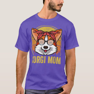 Camiseta Corgi Mom Vintage Sunglasses Funny Corgi Dog Owner