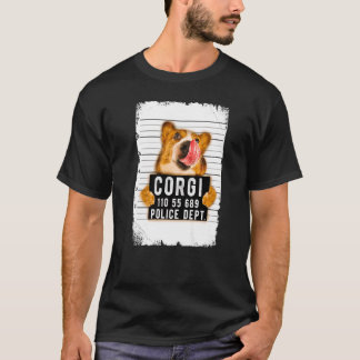 Camiseta Corgi Mug Shot