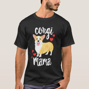 Camiseta Corgi  Mulheres Meninas Cachorrinho Mãe Cadela Mãe