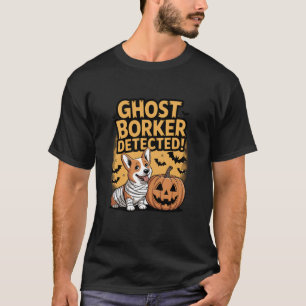 Camiseta Corgi Múmia & Abóbora Fantasma de Halloween Borker