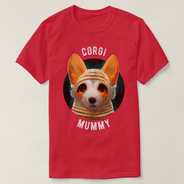 Camiseta Corgi Mummyhalloween-585 (Frente do Design)