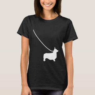 Camiseta Corgi na Coleira Cachorro Pet Mamãe Papai Fofo